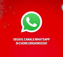 Cuore Grigiorosso anche su WhatsApp: le news grigiorosse in tempo reale